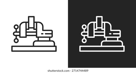Visualizar Ícone Em Estilo De Linha Preto-E-Branco