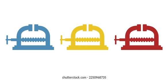 vise icon, labor concept, vector illustration