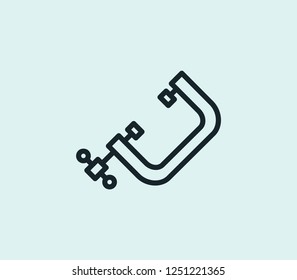 Vise icon line isolated on clean background. Vise icon concept drawing icon line in modern style. Vector illustration for your web mobile logo app UI design.