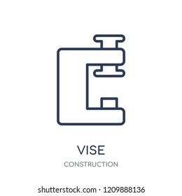 Vise icon. Vise linear symbol design from Construction collection. Simple outline element vector illustration on white background.