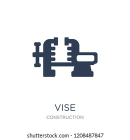 Vise icon. Trendy flat vector Vise icon on white background from Construction collection, vector illustration can be use for web and mobile, eps10