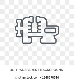 Vise icon. Trendy flat vector Vise icon on transparent background from Construction collection. High quality filled Vise symbol use for web and mobile