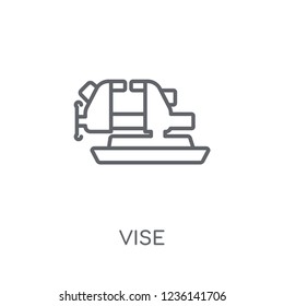 Vise linear icon. Modern outline Vise logo concept on white background from Construction collection. Suitable for use on web apps, mobile apps and print media.