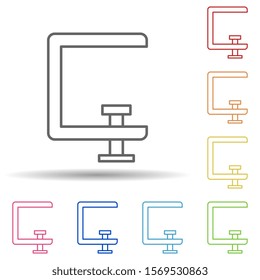 Vise in multi color style icon. Simple thin line, outline vector of construction icons for ui and ux, website or mobile application