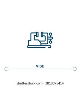 vise outline vector icon. simple element illustration. vise outline icon from editable construction concept. can be used for web and mobile
