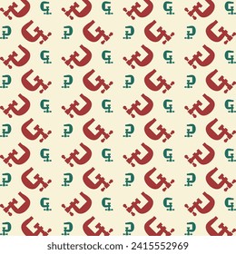 Vise red green trendy vector design repeating pattern illustration background