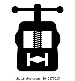  Vise Tool Concept Vector Glyph Icon Concept