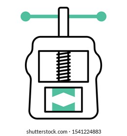 Vise Tool Concept Vector Vice Carpentry and Plumber Equipment Icon Concept