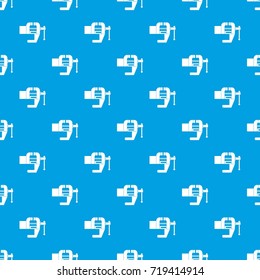 Vise tool pattern repeat seamless in blue color for any design. Vector geometric illustration