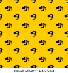 Vise tool pattern seamless vector repeat geometric yellow for any design