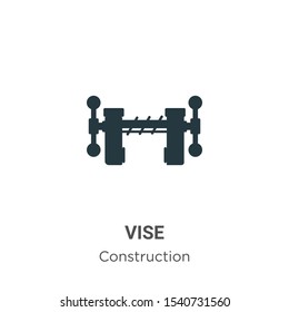 Vise vector icon on white background. Flat vector vise icon symbol sign from modern construction collection for mobile concept and web apps design.