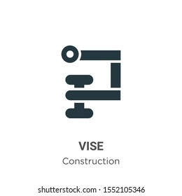 Vise vector icon on white background. Flat vector vise icon symbol sign from modern construction collection for mobile concept and web apps design.