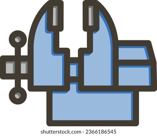 Vise Vector Thick Line Filled Colors Icon For Personal And Commercial Use.
