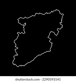 Viseu Map, District of Portugal. Vector Illustration.