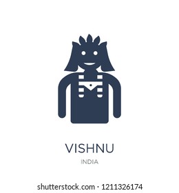 Vishnu icon. Trendy flat vector Vishnu icon on white background from india collection, vector illustration can be use for web and mobile, eps10