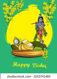 Vishu festival India vector illustration