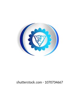 Vishuddha chakra vector illustration.