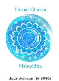 Vishuddha chakra vector illustration