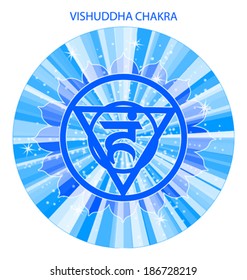 Vishuddha chakra vector illustration