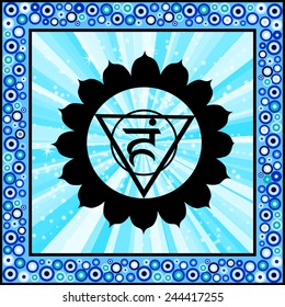 Vishuddha chakra vector illustration