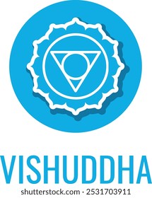 Vishuddha logo. Sacred indian symbol. Zen sign