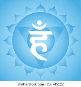 Vishuddha throat chakra symbol