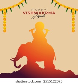 Vishwakarma Jayanti Silhouette design for social media