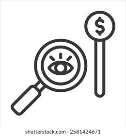 Visibility Of Bids Icon Vector Illustration Outline