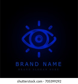 Visibility blue chromium metallic logo