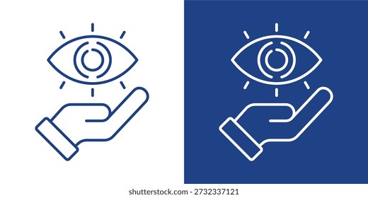 Visibility Blue And White Icon Style Collection