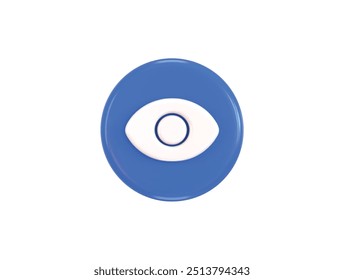 visibility button icon 3d rendering vector illustration