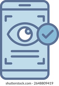 Visibility Filled Blue Tone Icon