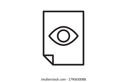 visibility glyph icon seo and development vector image.