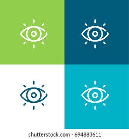 Visibility Green And Blue Material Color Minimal Icon Or Logo Design