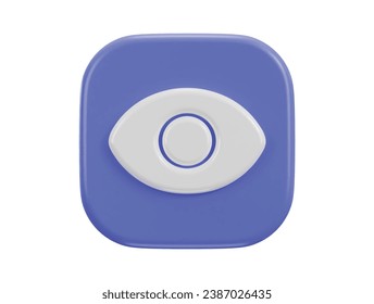 visibility icon 3d rendering vector illustration