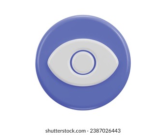 visibility icon 3d rendering vector illustration