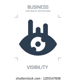 visibility icon. high quality filled visibility icon on white background. from business collection flat trendy vector visibility symbol. use for web and mobile