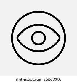 Visibility icon in line style about user interface, use for website mobile app presentation