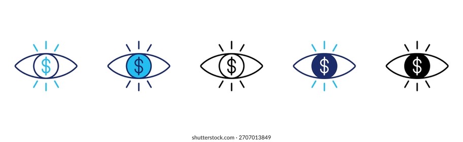 Sichtbarkeitssymbolpaket in mehreren Stilen