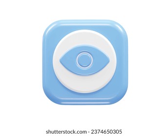 Visibility icon render 3d element transparent