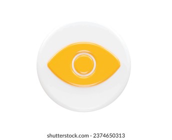 Visibility icon render 3d element transparent