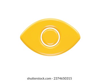 Visibility icon render 3d element transparent