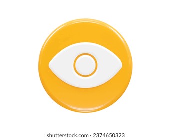 Visibility icon render 3d element transparent