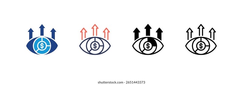 Visibility icon set multiple style collection