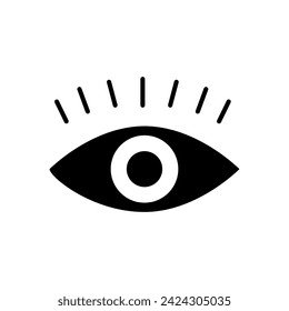 Icono de visibilidad. ilustración de estilo de moda plana simple sobre fondo blanco..eps