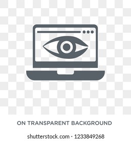 Visibility icon. Trendy flat vector Visibility icon on transparent background from Programming collection. 