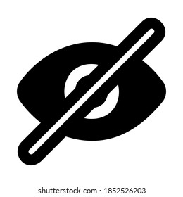 Visibility icon vector illustration in solid style for any projects, use for website mobile app presentation