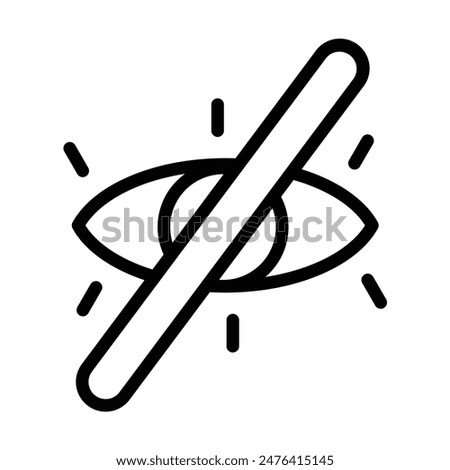 visibility off Vector Line Icon Design