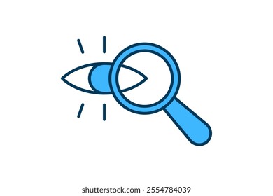 Visibility Search icon. icon related to Search. suitable for web site, app, user interfaces, printable etc. flat line icon style. simple vector design editable