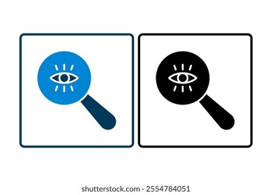 Visibility Search icon. icon related to Search. suitable for web site, app, user interfaces, printable etc. solid icon style. simple vector design editable